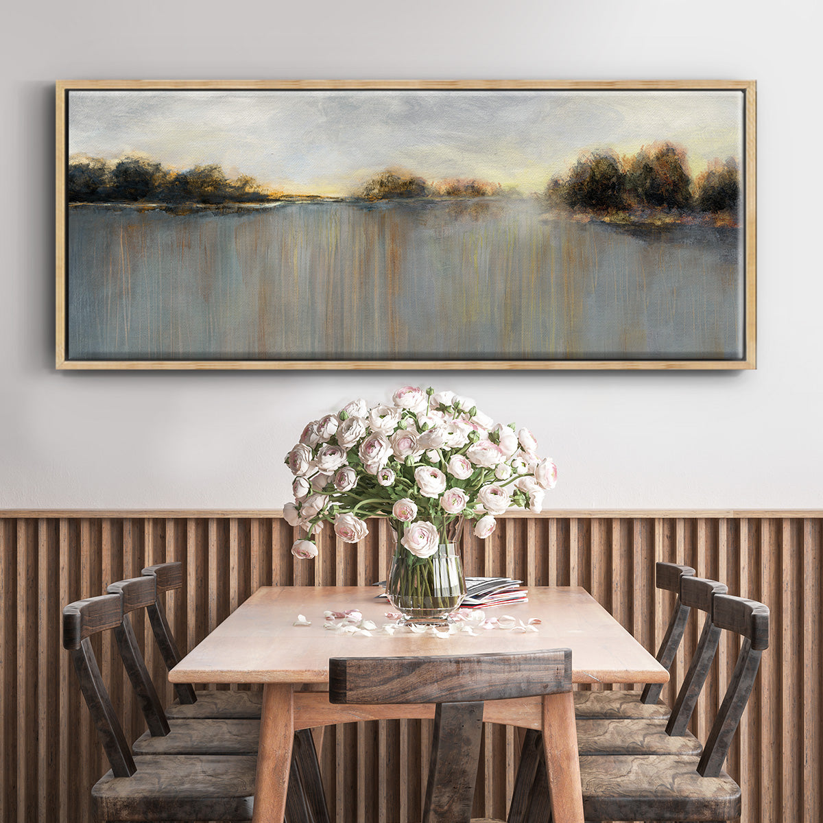 Rain at Dawn - Floater Framed Canvas Print
