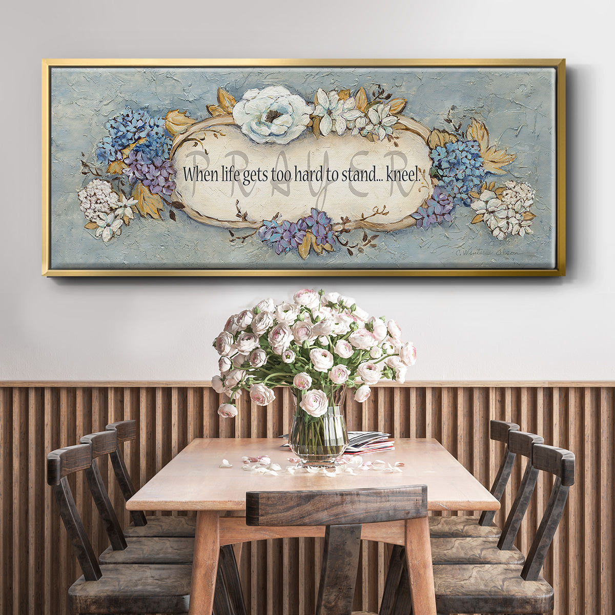 Prayer - Floater Framed Canvas Print