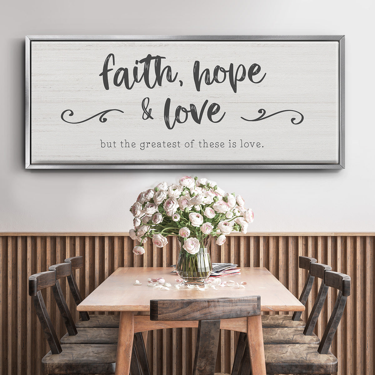 Greatest is Love - Floater Framed Canvas Print