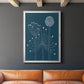 Graphic Alliums II - Modern Framed Canvas Print