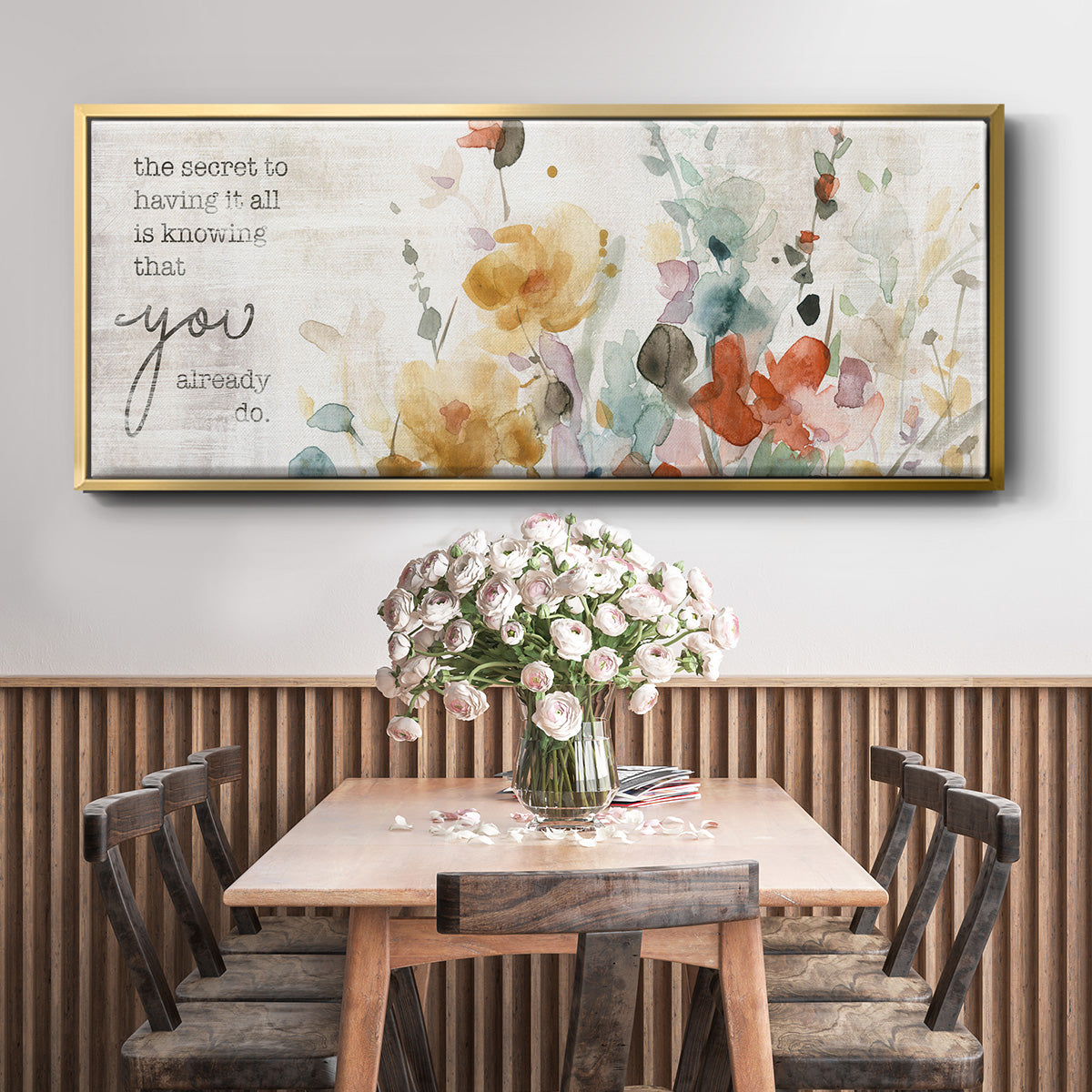 Full Bloom Verse - Floater Framed Canvas Print