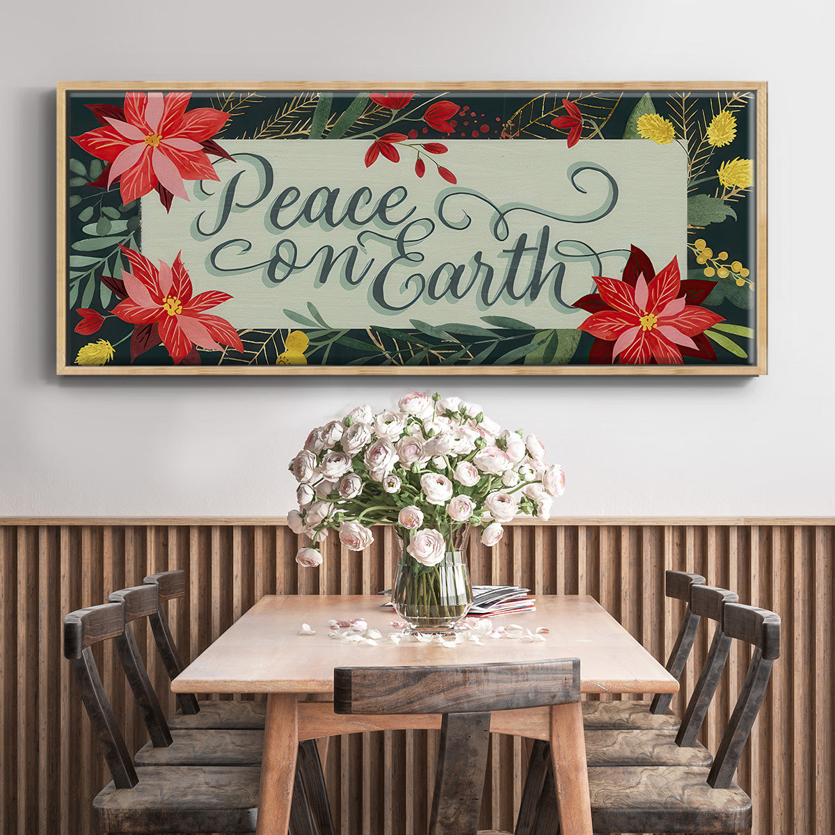 Bright Christmas Night Collection D - Floater Framed Canvas Print