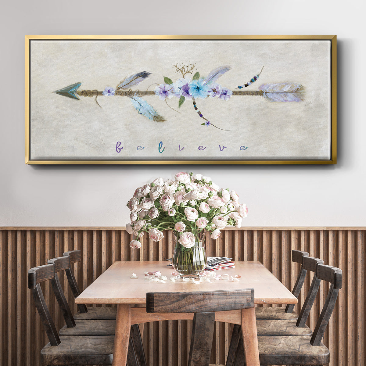 Boho Arrow I - Floater Framed Canvas Print