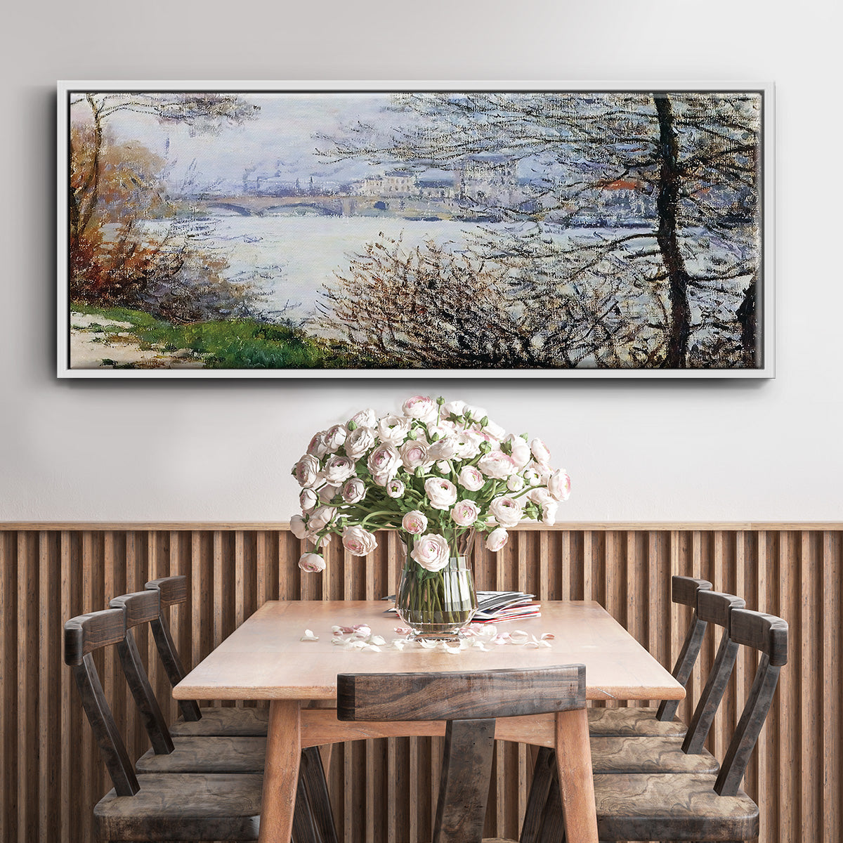 The Banks of the Seine, Ile de la Grande - Floater Framed Canvas Print