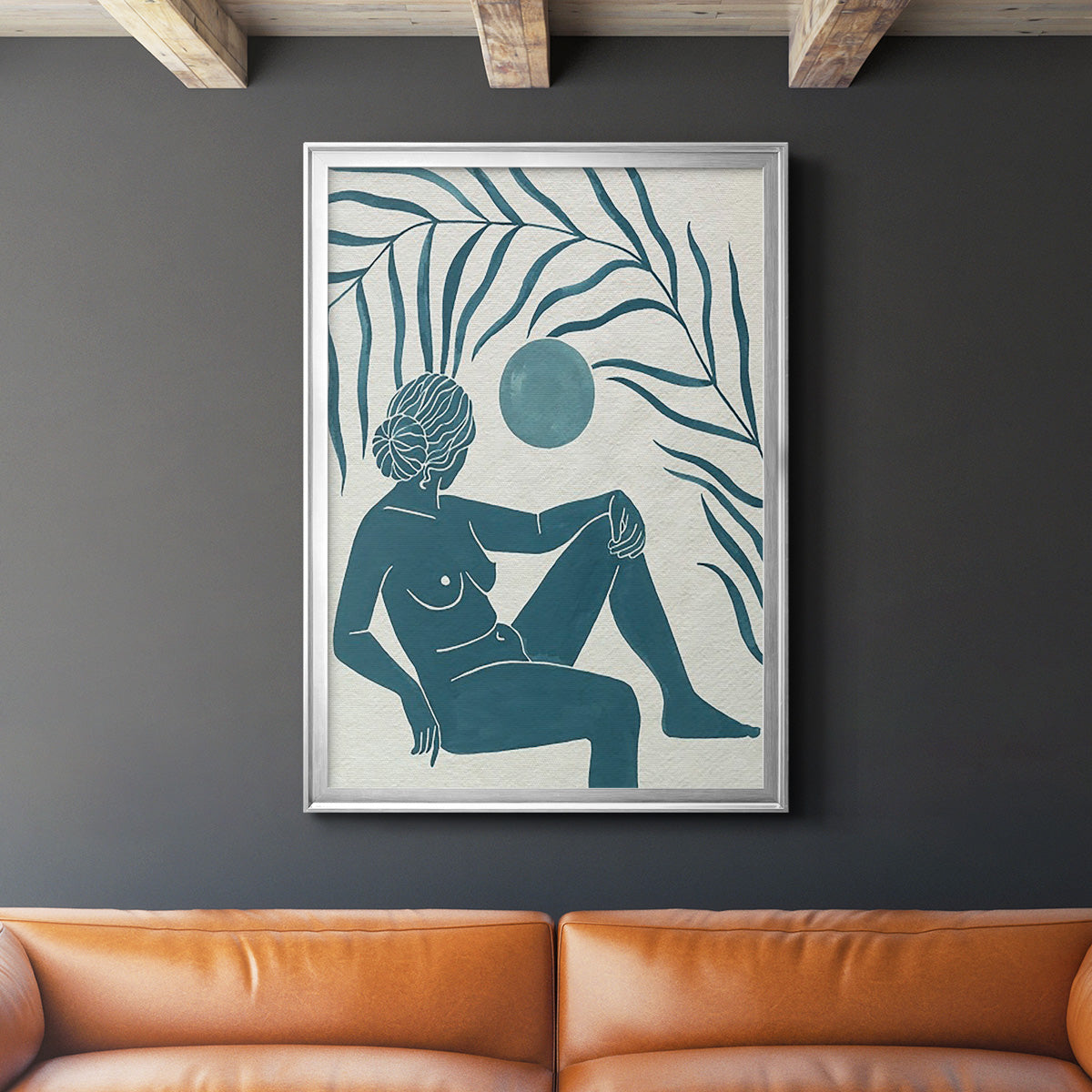 Moon Gazer I - Modern Framed Canvas Print