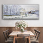 Snow in Argenteuil, 1875 - Floater Framed Canvas Print