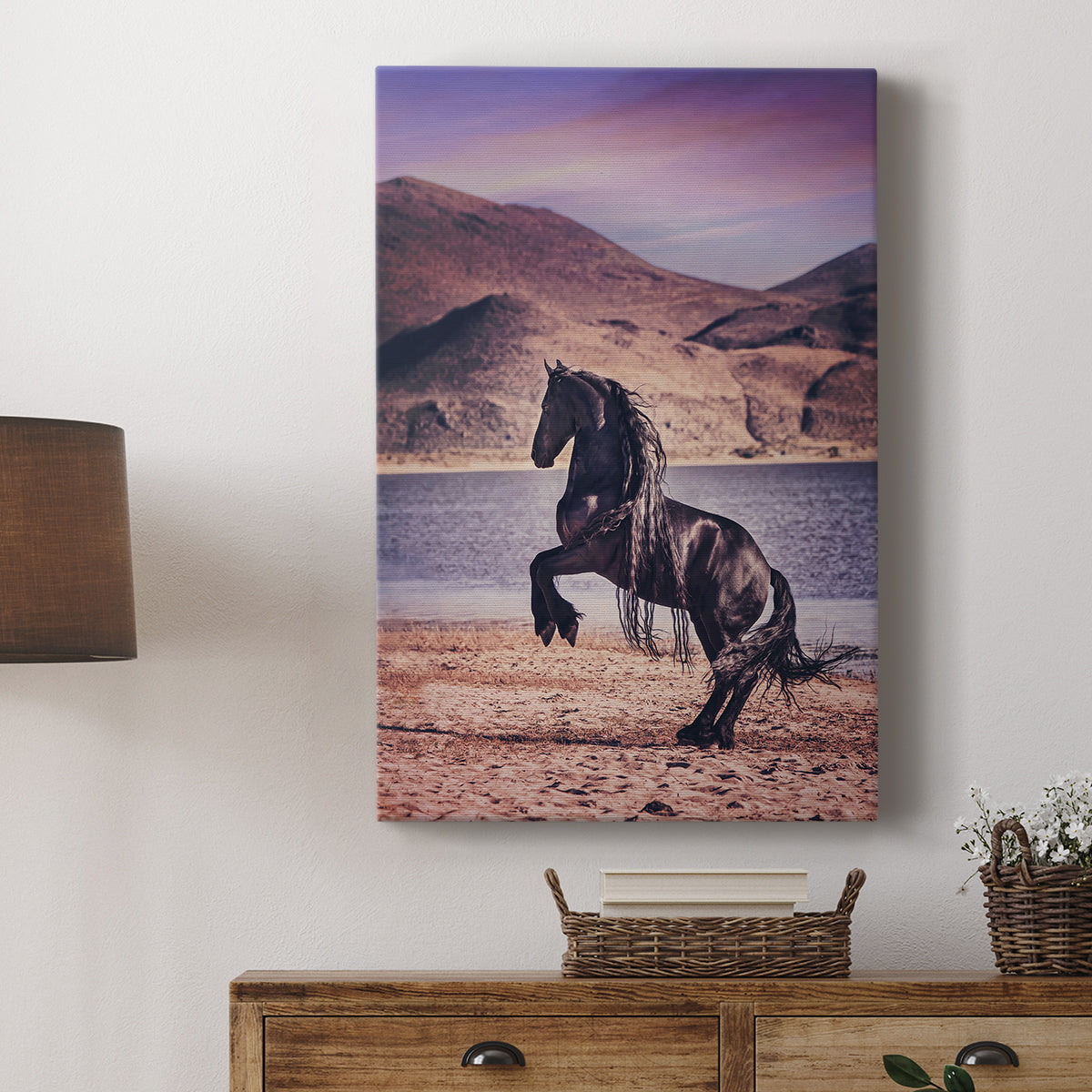 Sunlit Horses II - Canvas Art Print