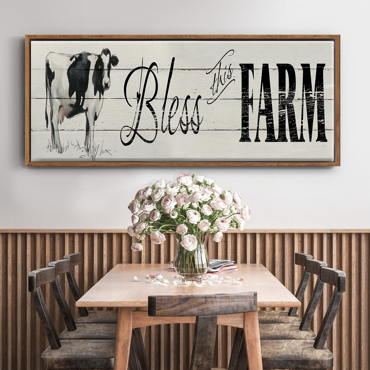 Bless This Farm - Floater Framed Canvas Print