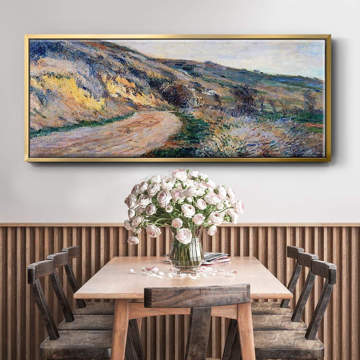 The Road to Giverny, 1885 - Floater Framed Canvas Print