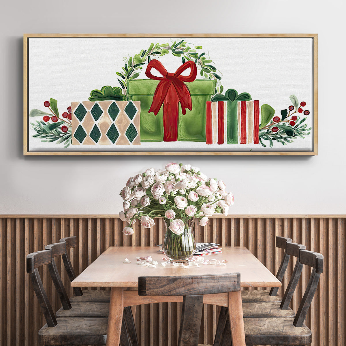 Woodland Holiday Collection D - Floater Framed Canvas Print