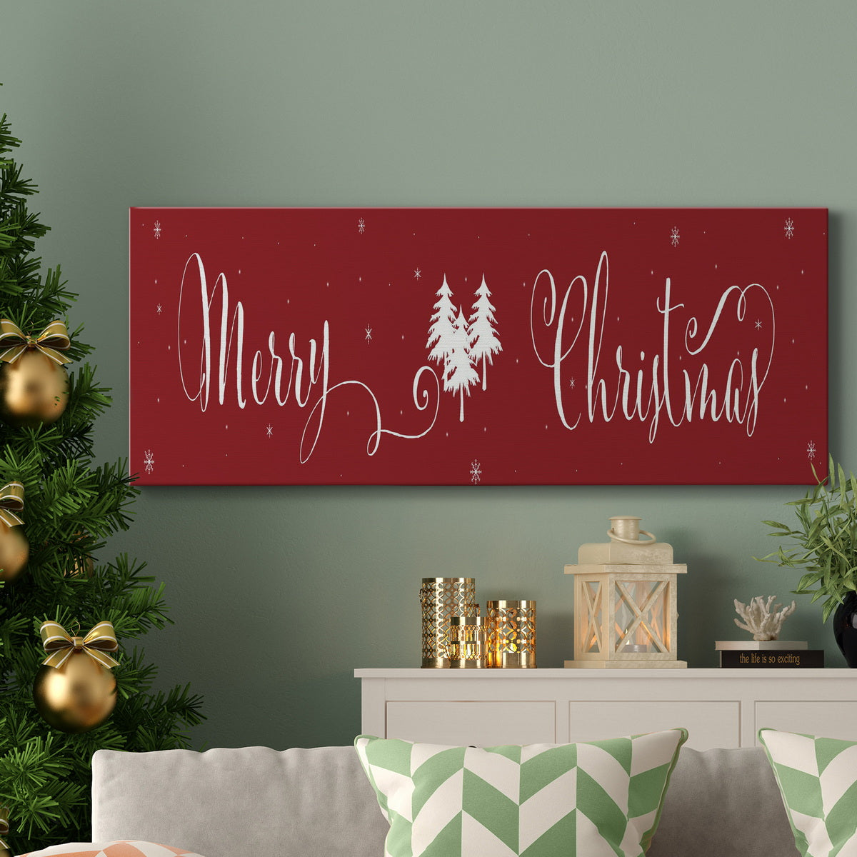 Merry Christmas - Premium Gallery Wrapped Canvas  - Ready to Hang