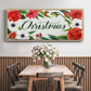 Christmas Flora Wreath Collection D - Floater Framed Canvas Print