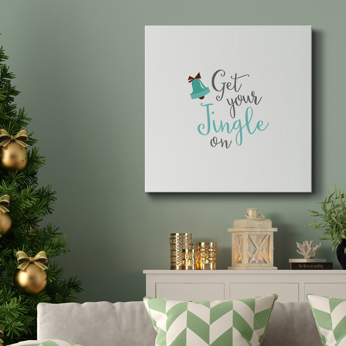 Jingle On-Premium Gallery Wrapped Canvas - Ready to Hang