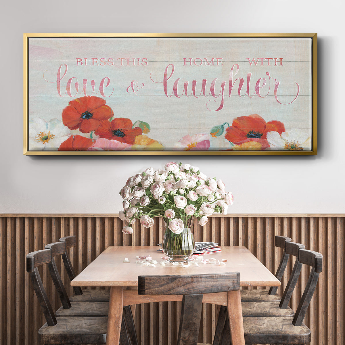 Bless this Home - Floater Framed Canvas Print