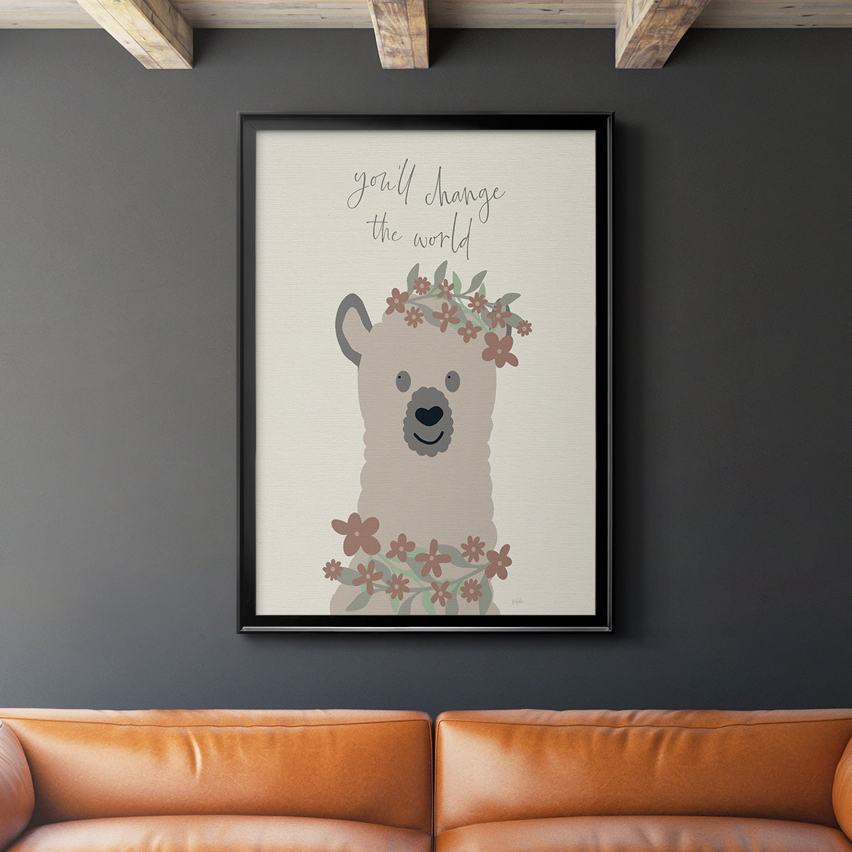 Change The World - Modern Framed Canvas Print