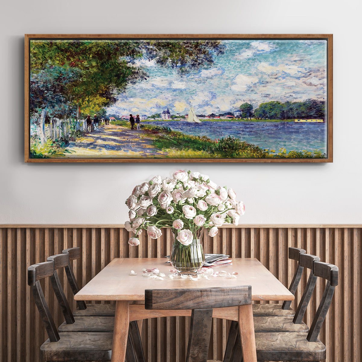 The Seine at Argenteuil, 1875 - Floater Framed Canvas Print