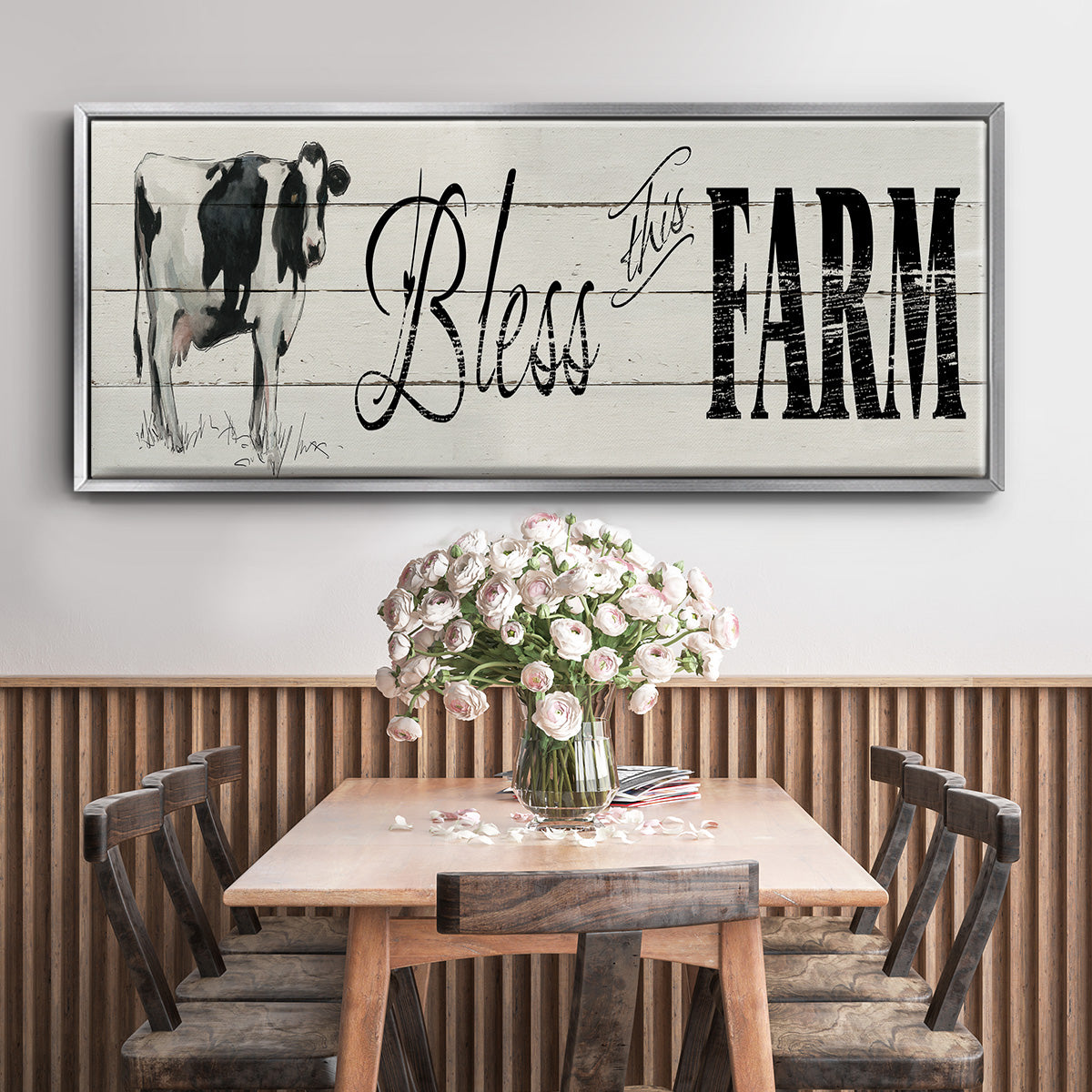 Bless This Farm - Floater Framed Canvas Print