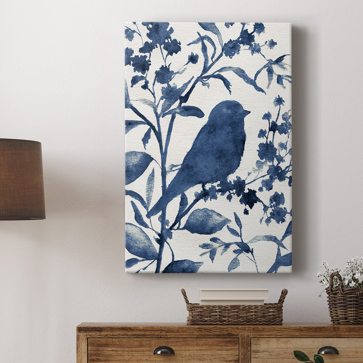 Bluebird Silhouette I - Canvas Art Print