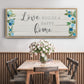 Love Builds - Floater Framed Canvas Print