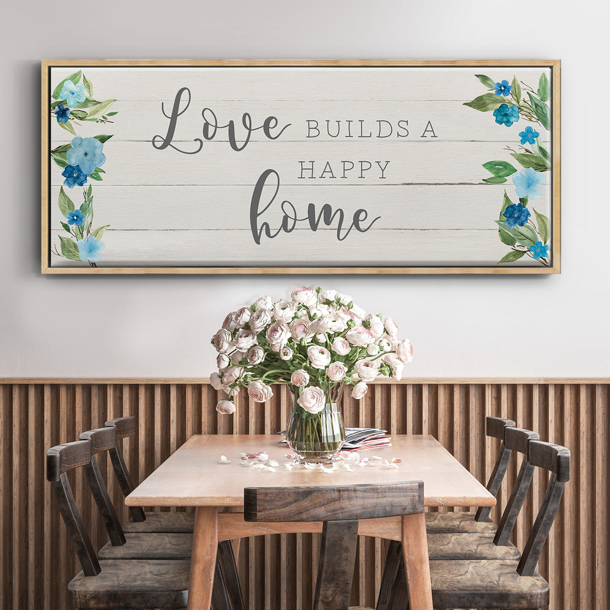 Love Builds - Floater Framed Canvas Print