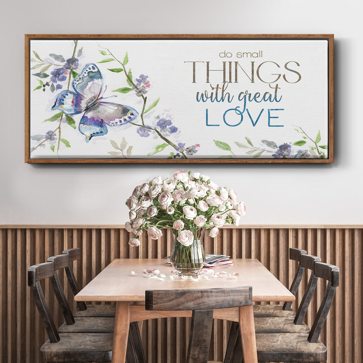 Small Things, Great Love - Floater Framed Canvas Print