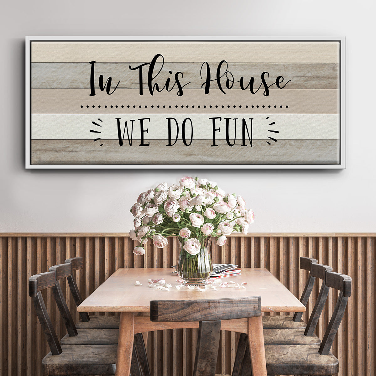 We Do Fun - Floater Framed Canvas Print