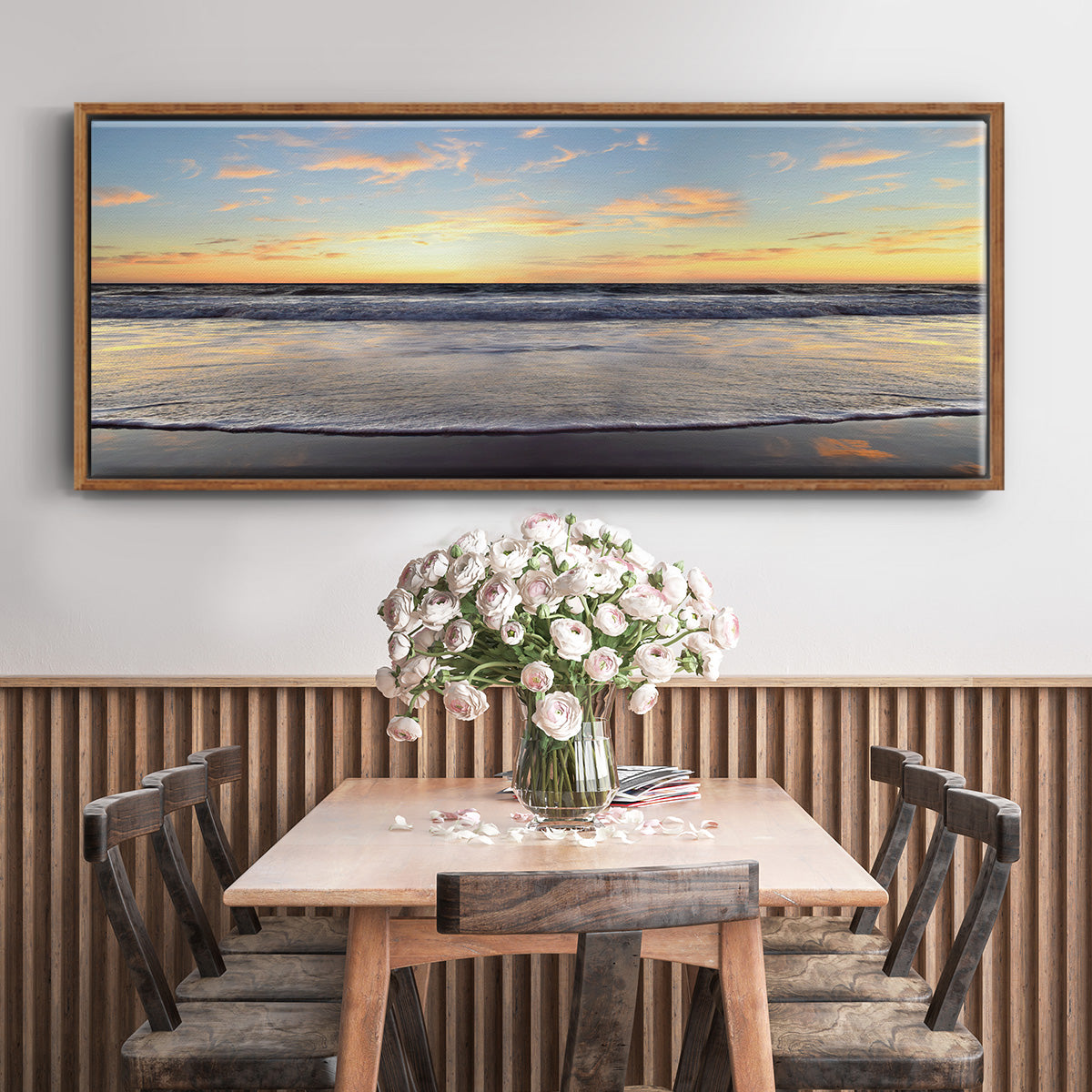 Evening on Venice Beach - Floater Framed Canvas Print