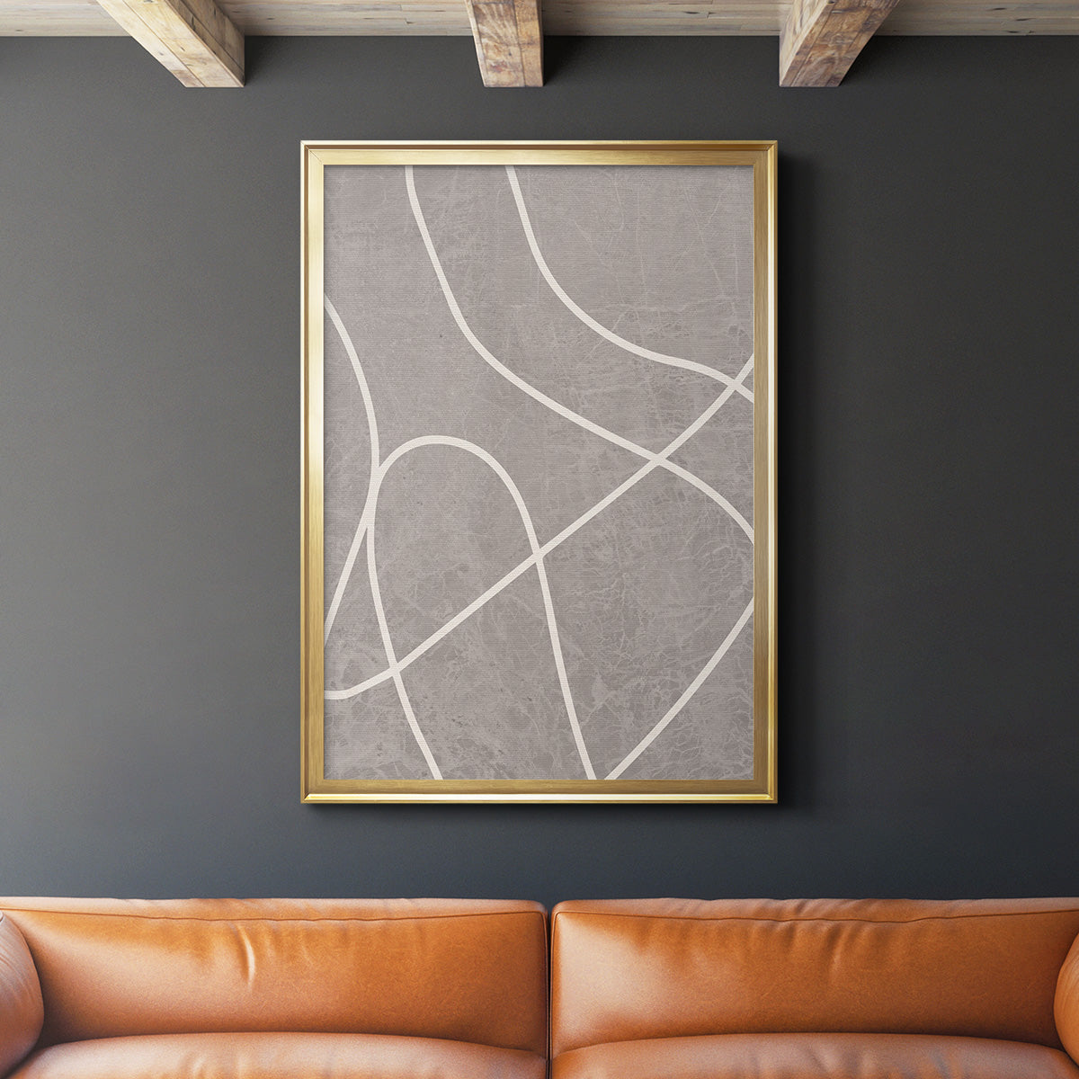 Fissures I - Modern Framed Canvas Print
