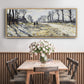 The Road, Effect of Snow at Sunset, 1869 - Floater Framed Canvas Print