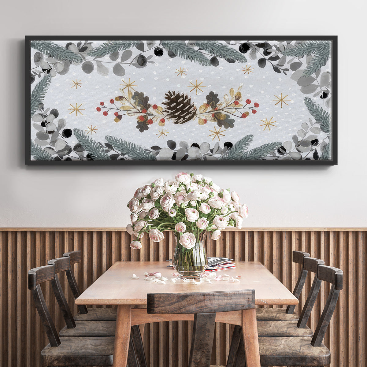 Cozy Christmas Collection D - Floater Framed Canvas Print