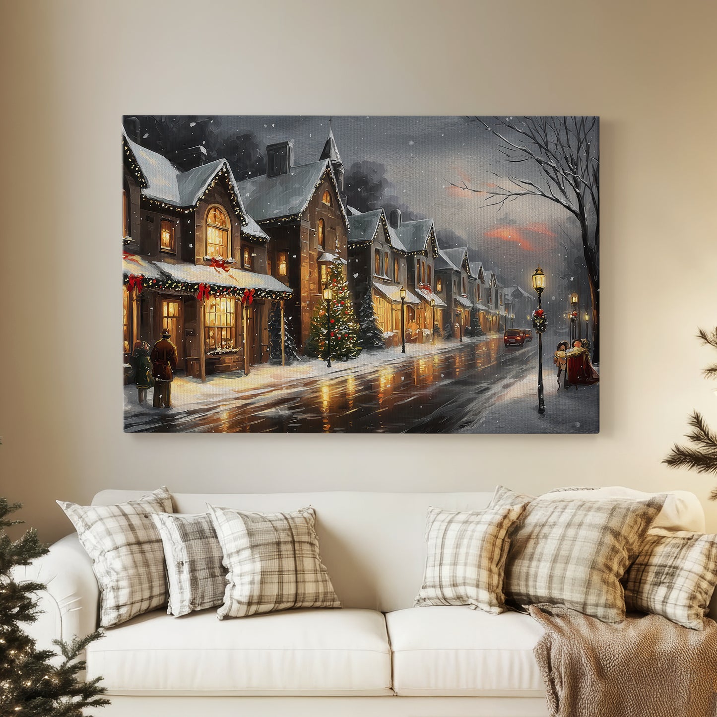 Night of Amber Icicles - Canvas Art Print