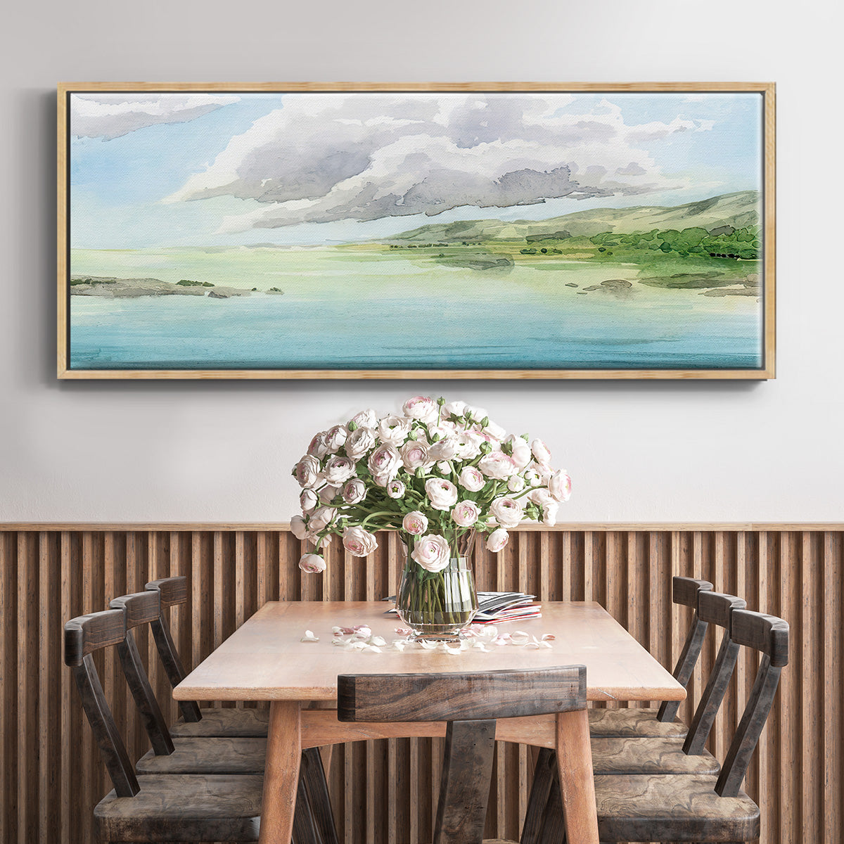 Clear Lagoon I - Floater Framed Canvas Print