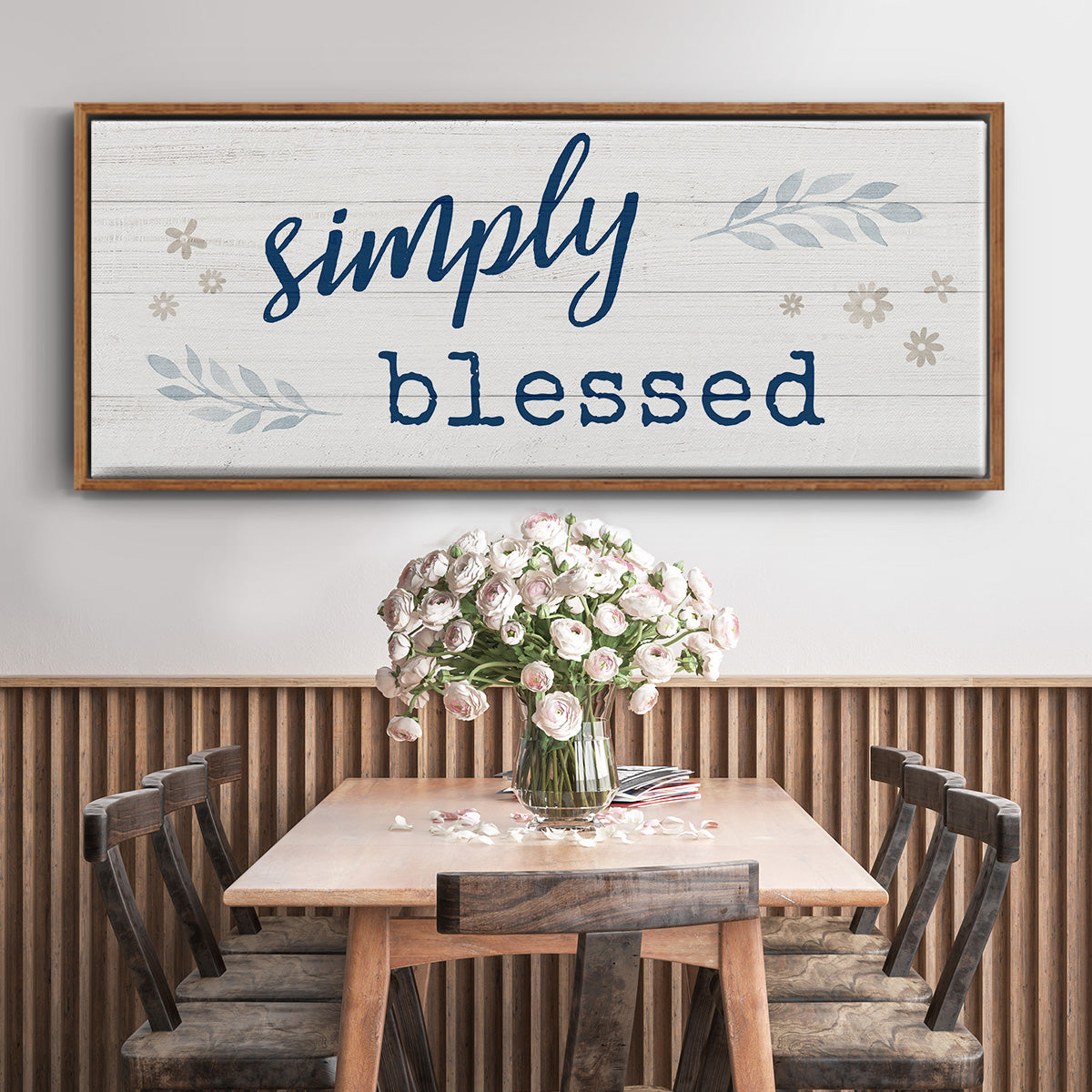 Simply Blessed - Floater Framed Canvas Print