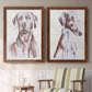 Sitting Dog I - Premium Framed Canvas 2 Piece Set - Ready to Hang