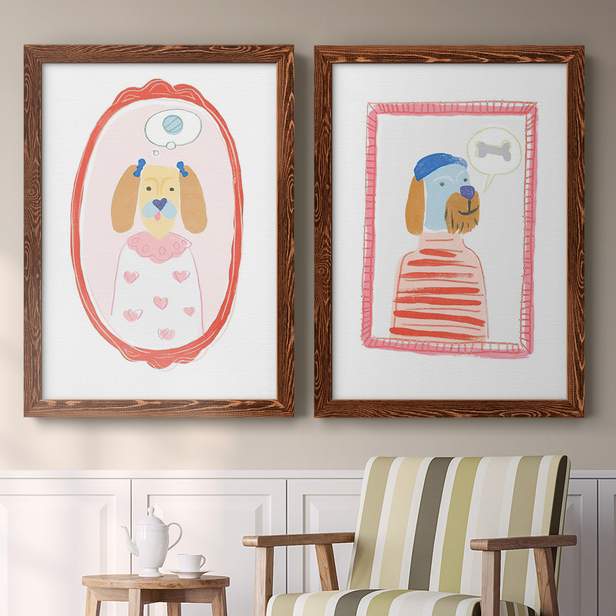 Cameo Characters III - Premium Framed Canvas 2 Piece Set - Ready to Hang