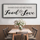 Food and Love - Floater Framed Canvas Print