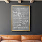 Neutral Bathroom Rules - Modern Framed Canvas Print