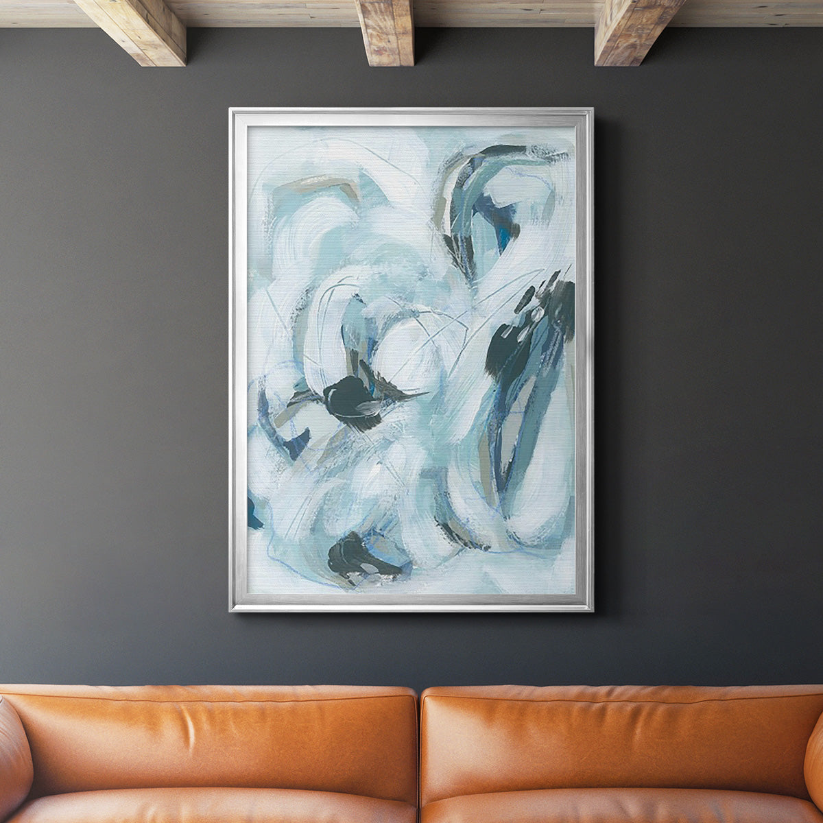 Fluid Receptor I - Modern Framed Canvas Print