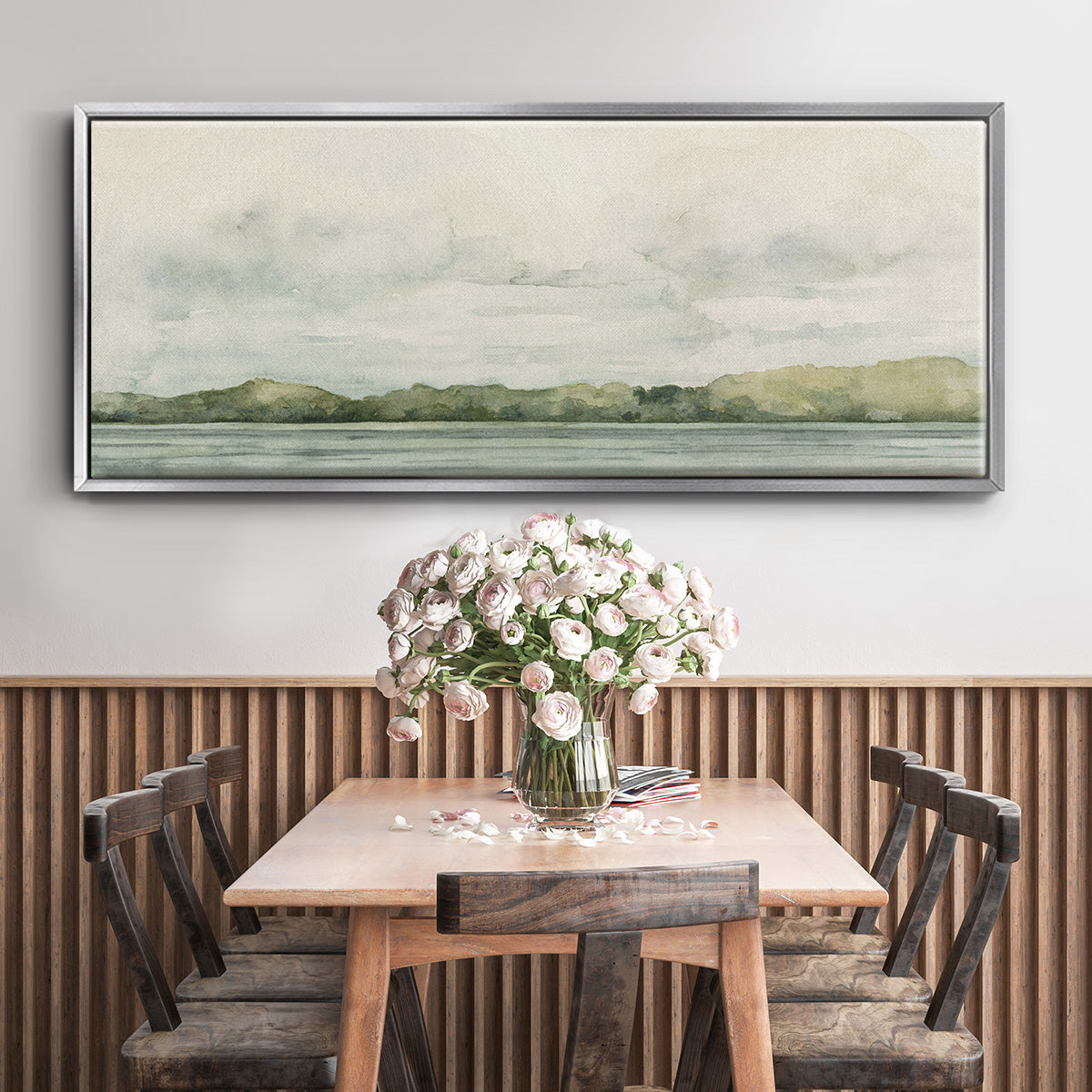 Riverside Views I - Floater Framed Canvas Print