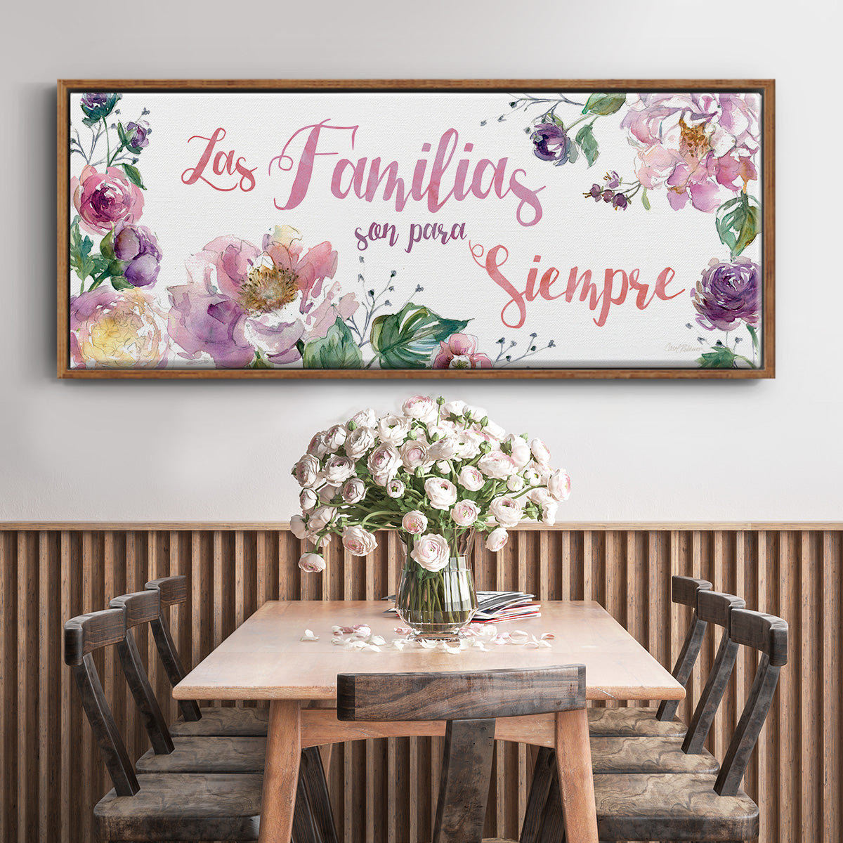 Familias Siempre - Floater Framed Canvas Print