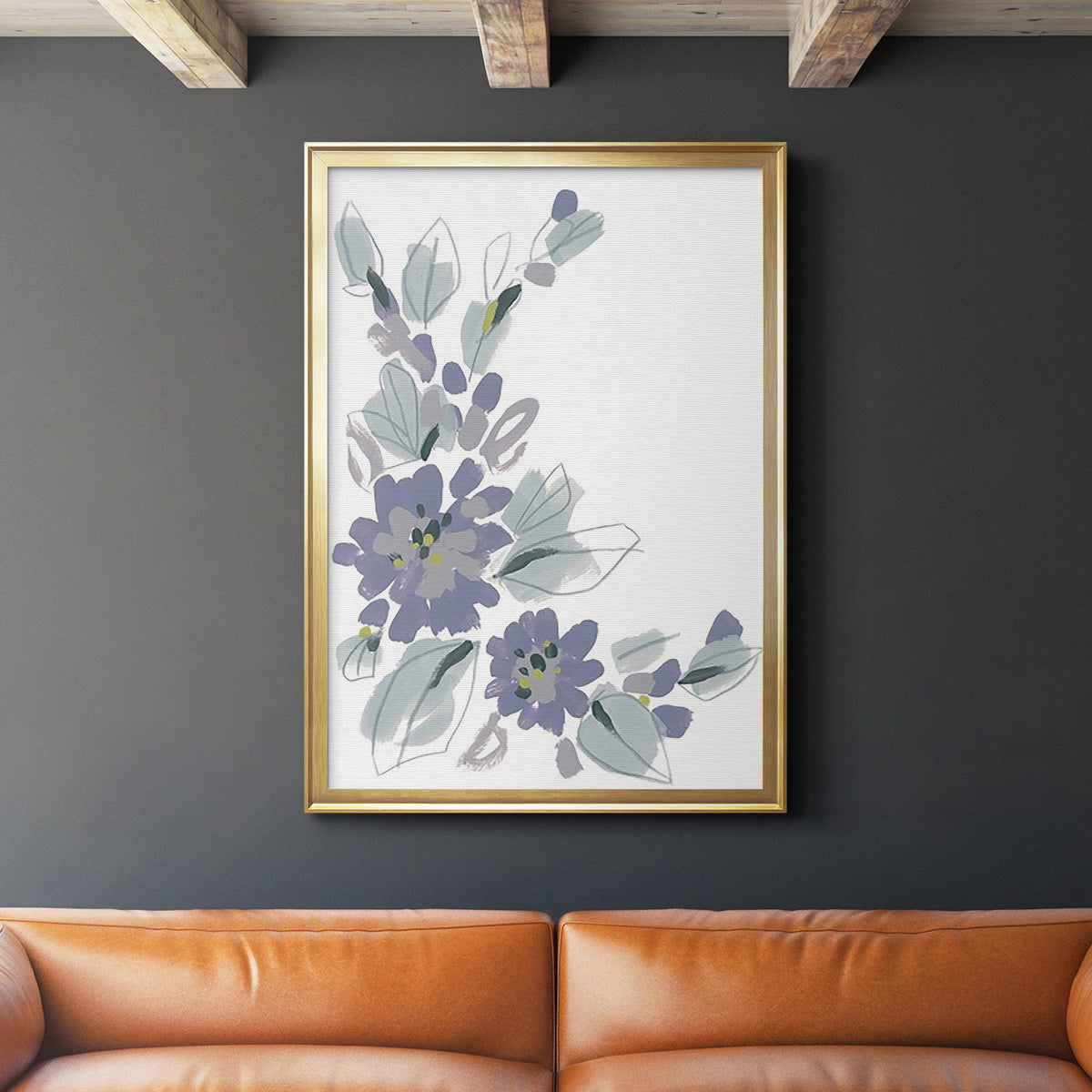 Periwinkle Patch III - Modern Framed Canvas Print