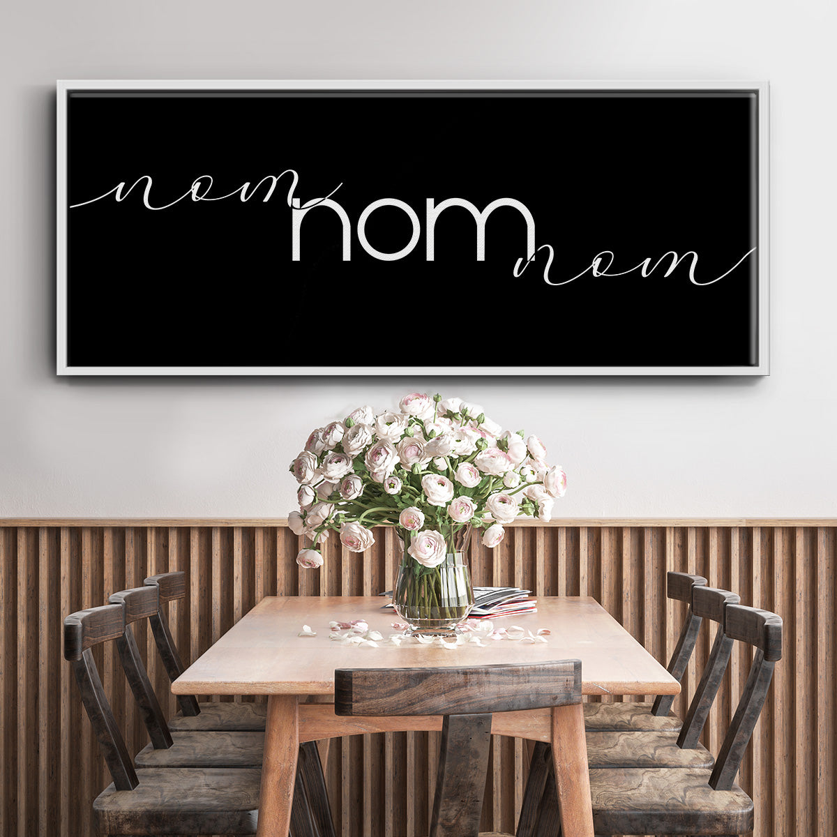 Nom Nom Nom - Floater Framed Canvas Print