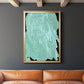 Teal Cascade II - Modern Framed Canvas Print