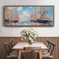 The Sea, Port in Amsterdam, 1874 - Floater Framed Canvas Print