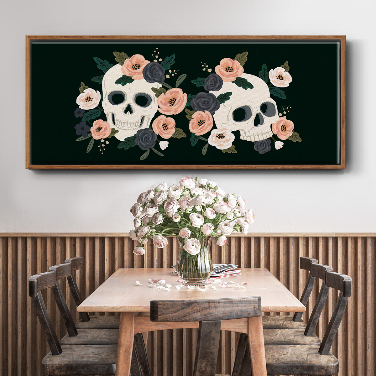 Skull & Snake Collection D - Floater Framed Canvas Print