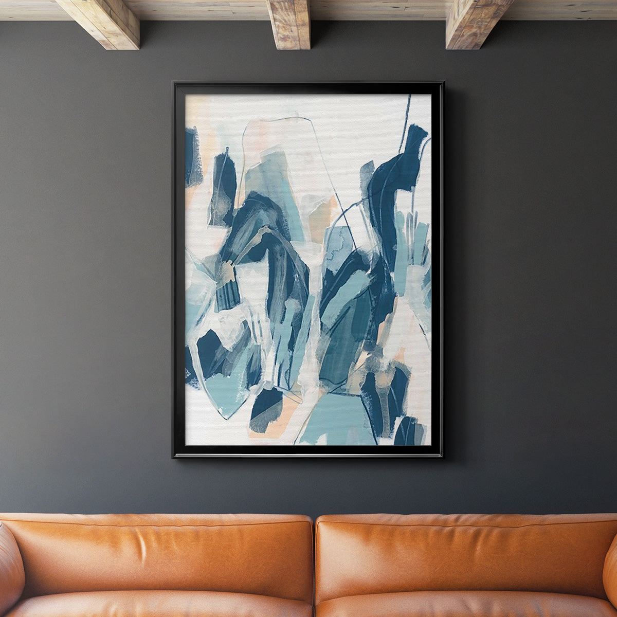 Interlocking Melody II - Modern Framed Canvas Print