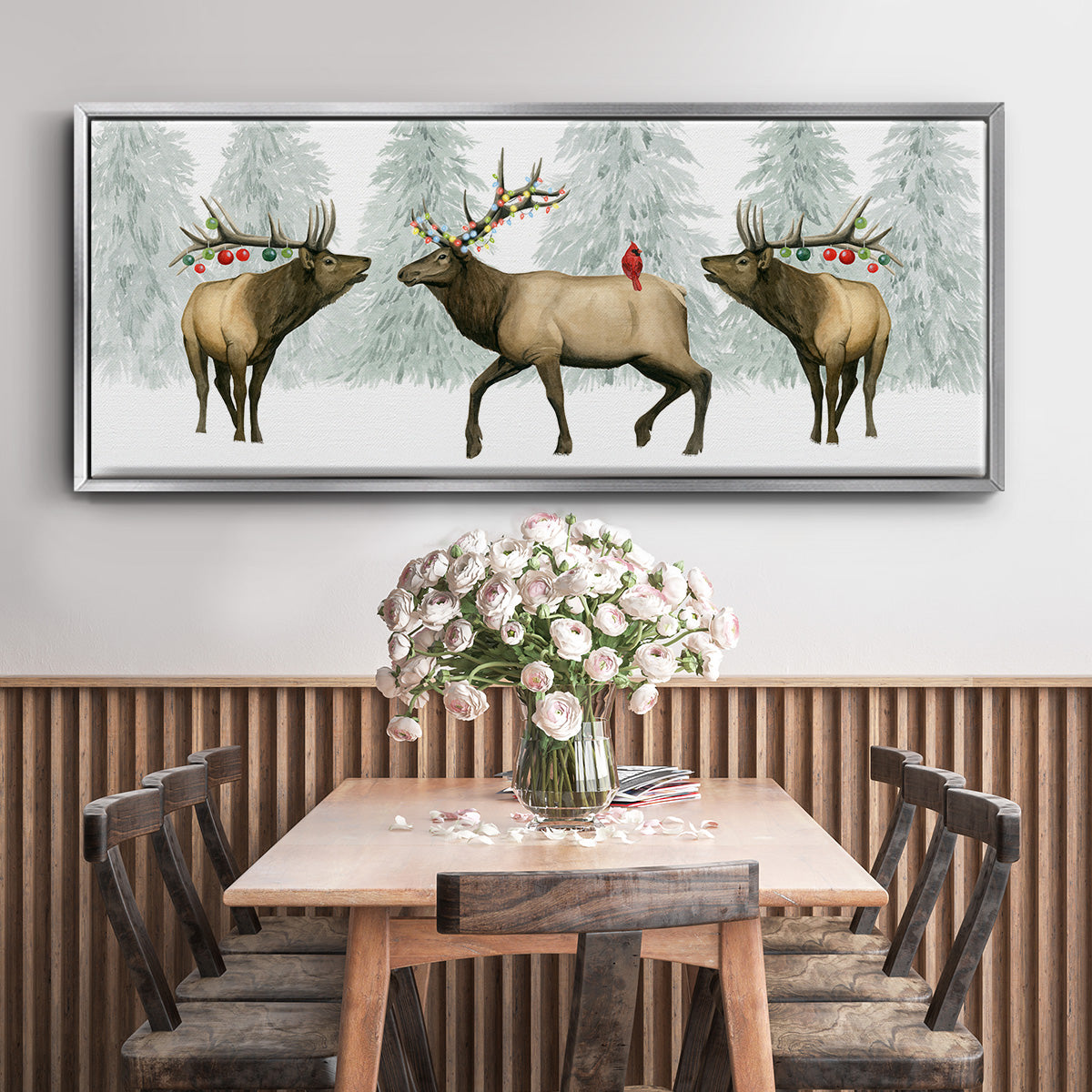 Festive Forest Collection D - Floater Framed Canvas Print