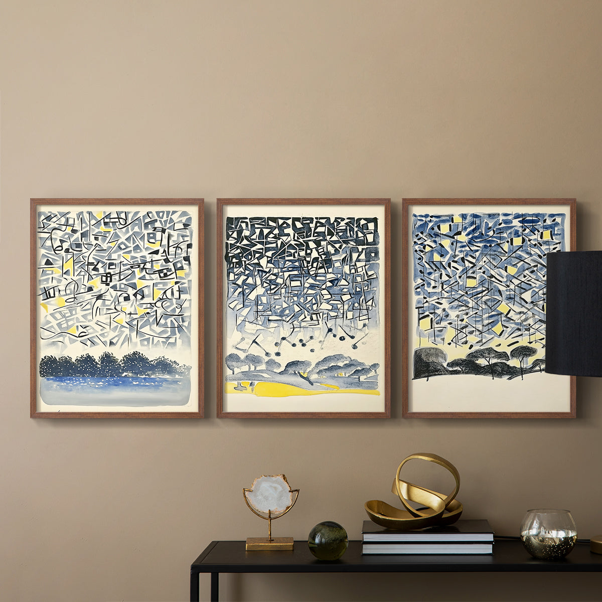 Abstract Series CXCII - Restickable Framed Art Set