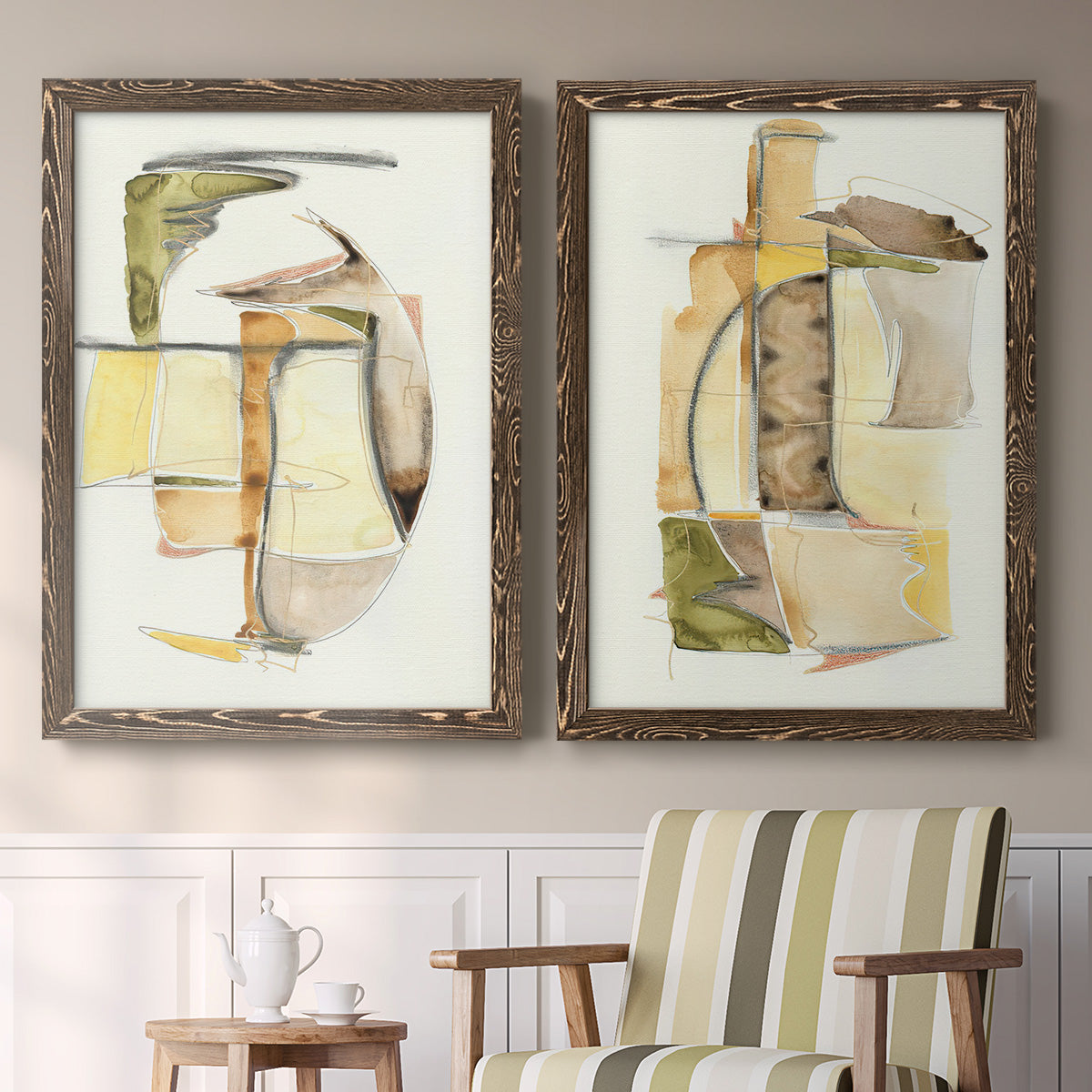 Brown Sugar I - Premium Framed Canvas 2 Piece Set - Ready to Hang