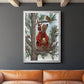 Lumberjack Bear Pine Tree Coffee Break - Modern Framed Canvas Print